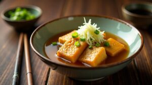 Agedashi Dofu: Frittierter Tofu in Brühe