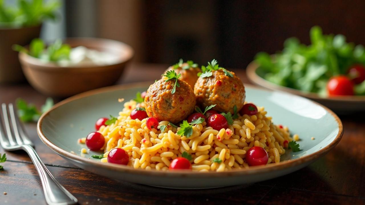 Albaloo Polo - Sauerkirsch-Reis mit Fleischbällchen