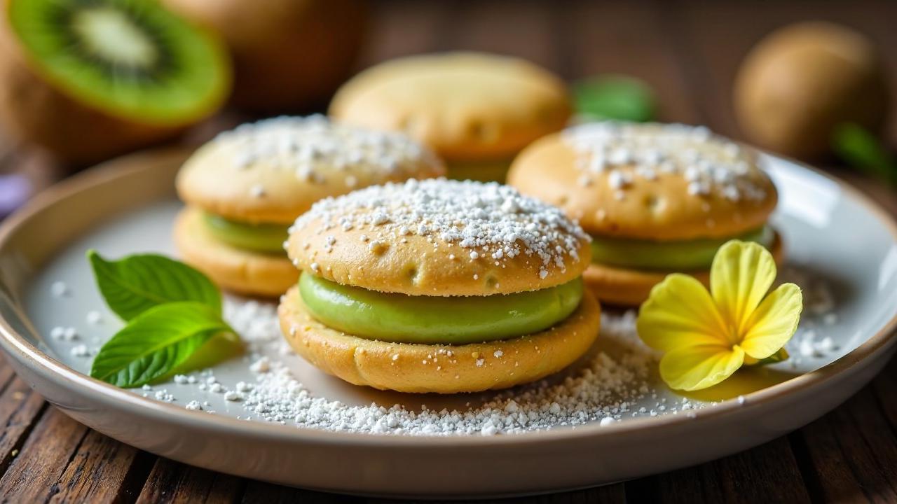 Alfajores with Kiwi-filling - Alfajores mit Kiwi-Füllung