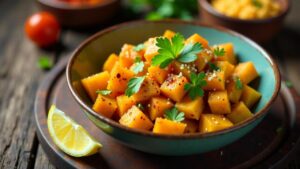 Aloo Chaat mit Zitronensaft