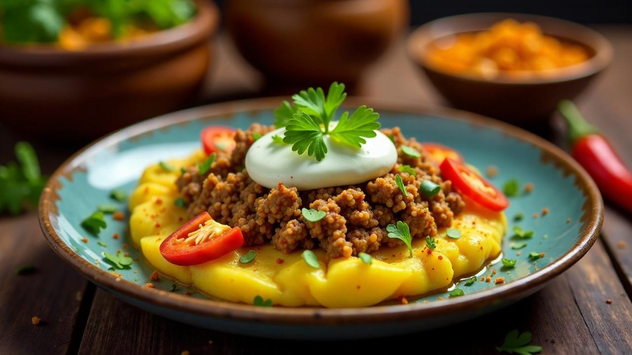 Aloo Keema Chaat – Kartoffeln mit würzigem Hackfleisch