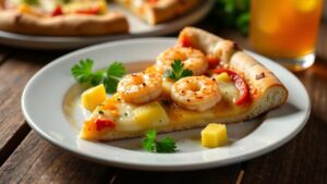 Ananas-Shrimp-Pizza