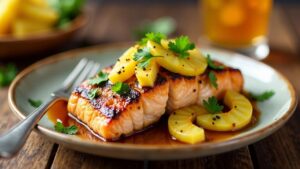 Ananas-Teriyaki Lachs