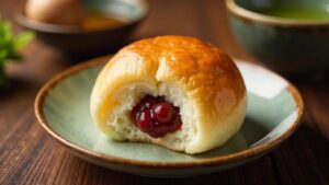 Anpan: Süßes Brötchen mit roter Bohnenpaste