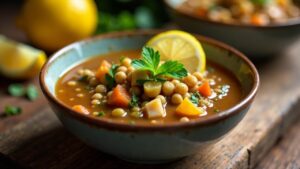 Antike griechische Linsensuppe