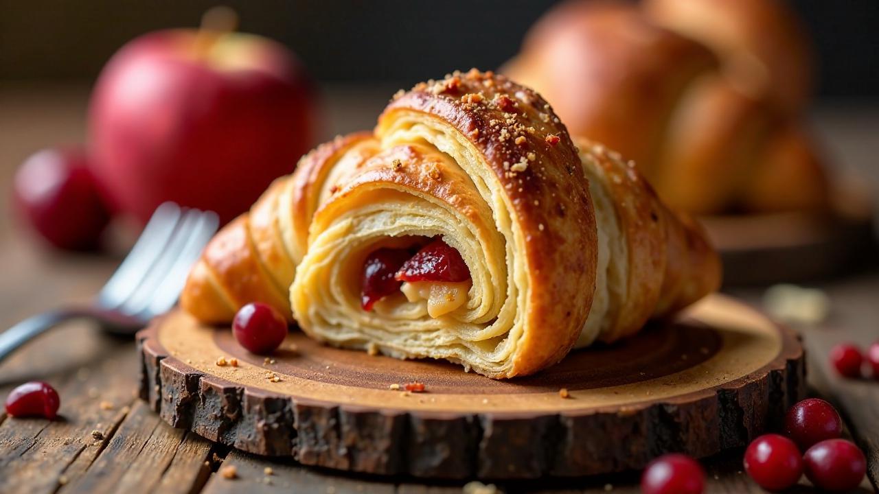 Apfel-Cranberry-Croissants