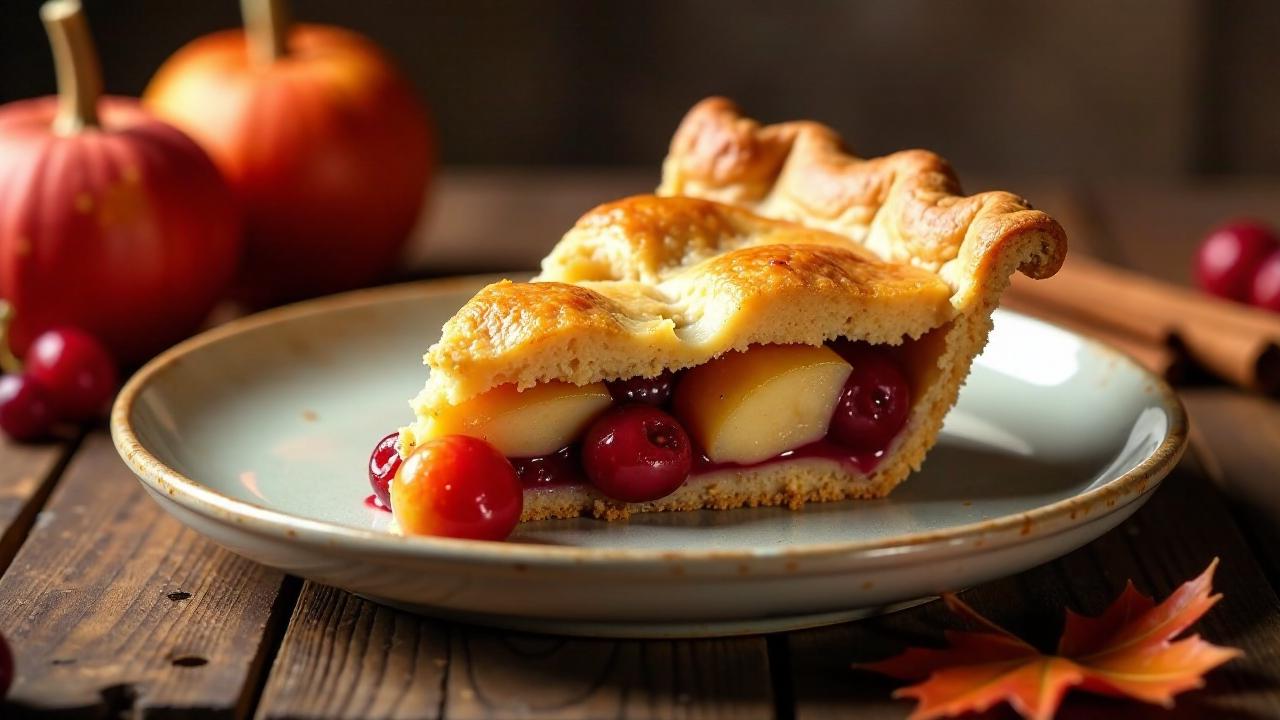 Apfel-Cranberry-Pie