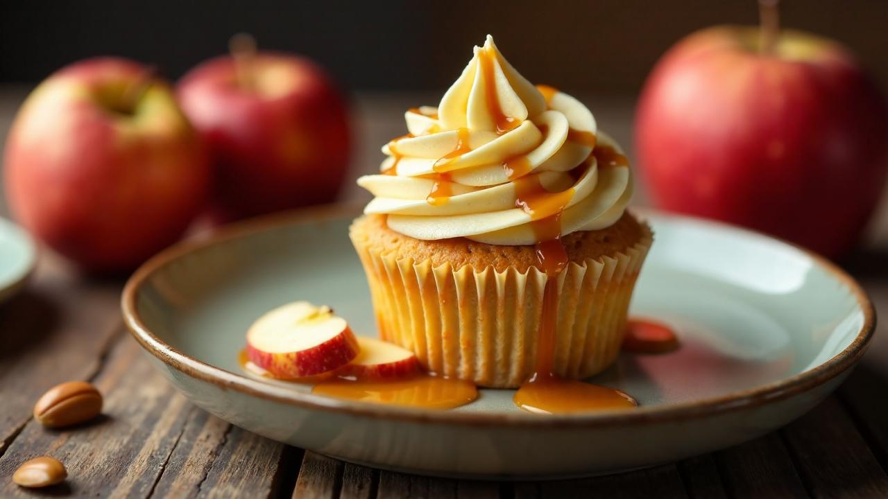 Apfel-Karamell-Cupcakes