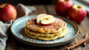 Apfel-Pfannkuchen mit Zimt