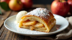 Apfel-Zimt-Mohnstrudel