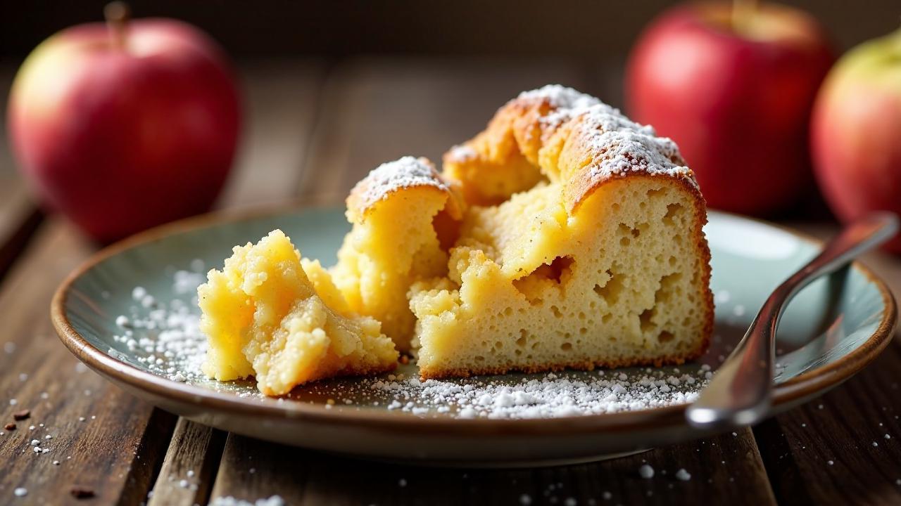 Apfelkuchen mit Biskuitboden