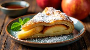 Apfelstrudel mit Ahornsirup