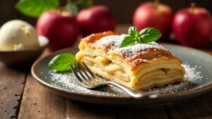 Apfelstrudel mit Basilikum