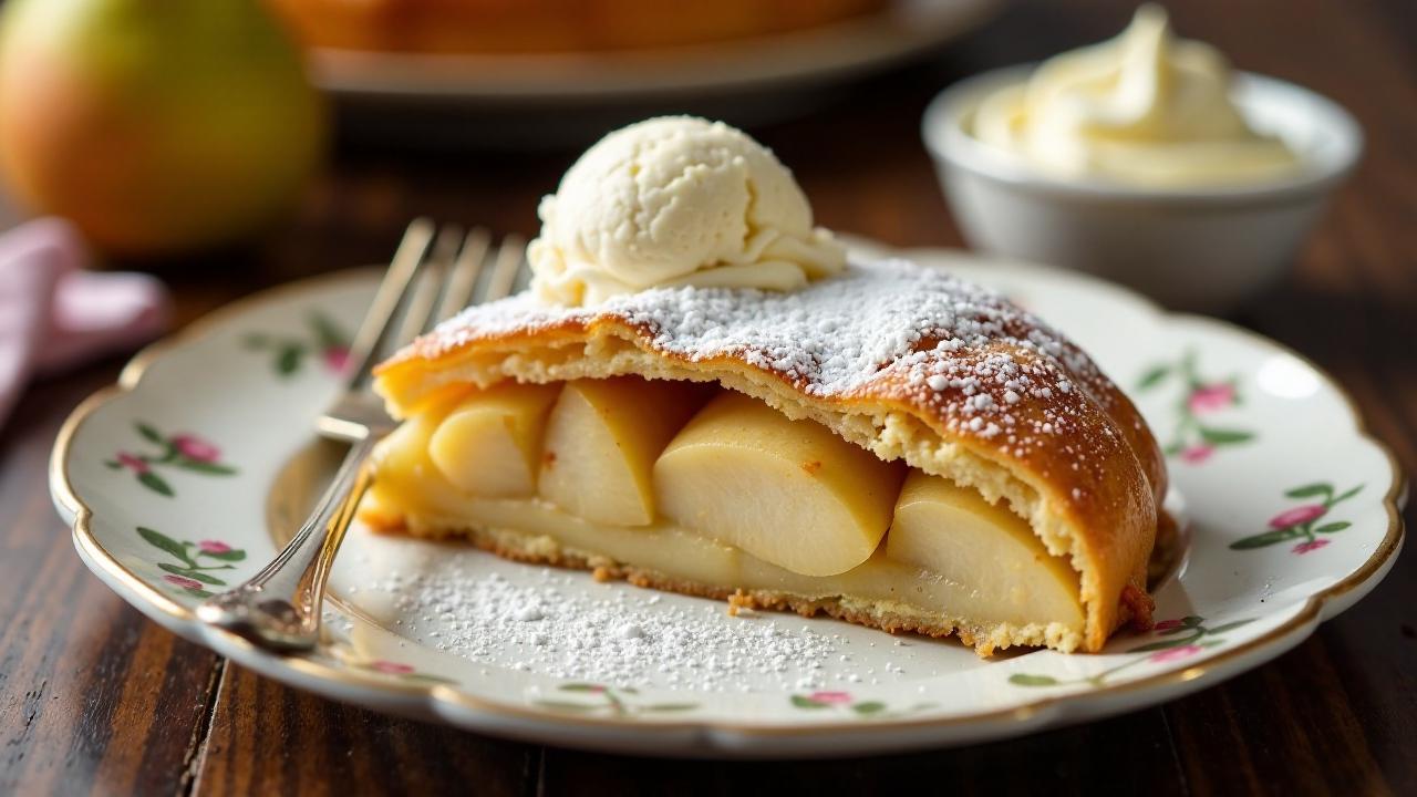 Apfelstrudel mit Birnen und Äpfeln