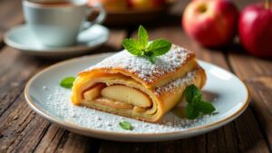 Apfelstrudel mit Bourbon-Vanille