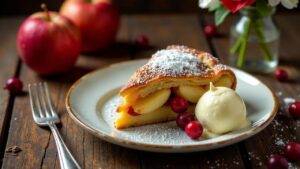 Apfelstrudel mit Cranberries