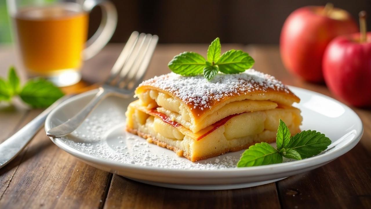 Apfelstrudel mit Kardamom und Minze