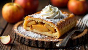 Apfelstrudel mit Kürbis und Äpfeln