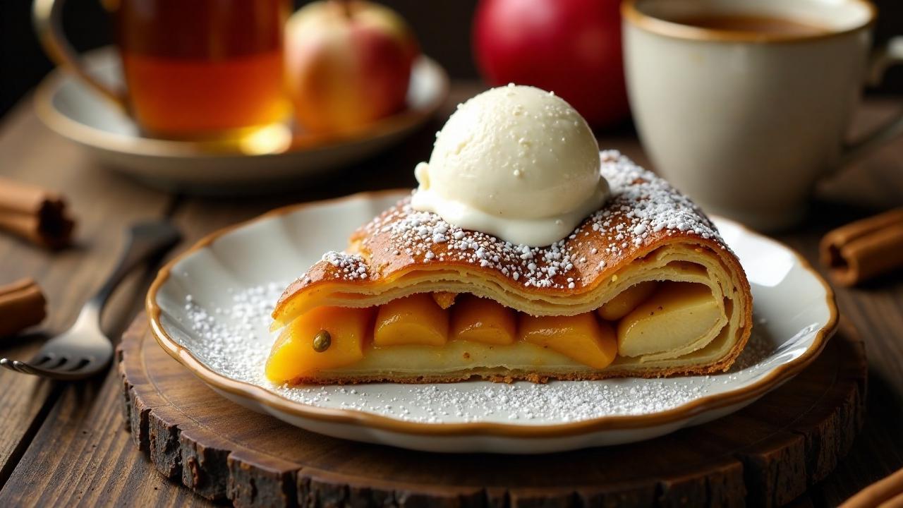 Apfelstrudel mit Kürbiskernen