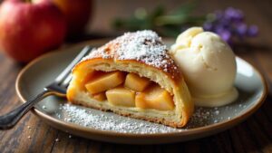 Apfelstrudel mit Lavendel