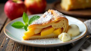 Apfelstrudel mit Mango