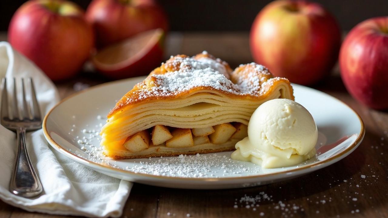 Apfelstrudel mit Maronen