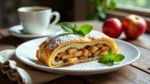 Apfelstrudel mit Mohn