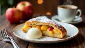 Apfelstrudel mit Passionsfrucht