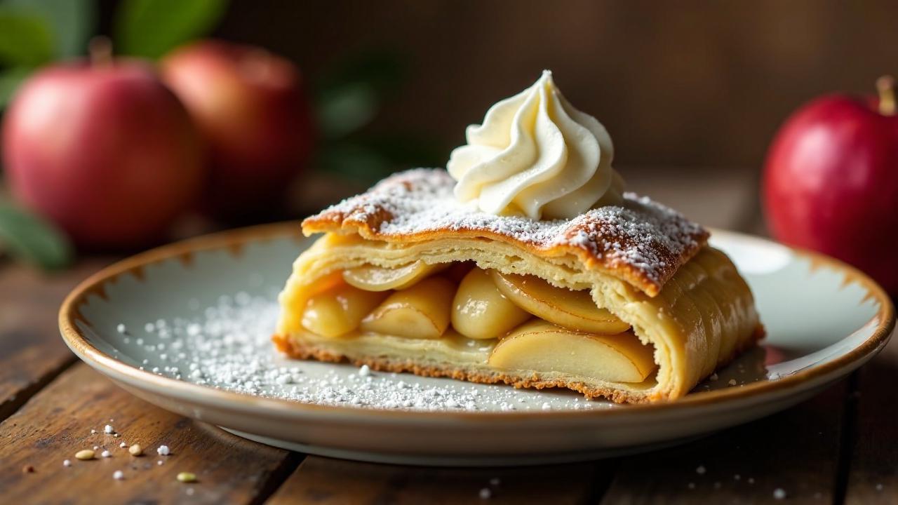 Apfelstrudel mit Pistazien