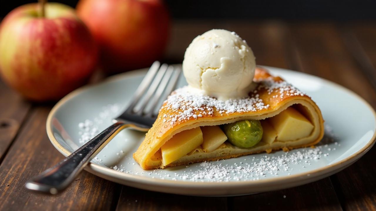 Apfelstrudel mit Rosenkohl