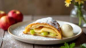 Apfelstrudel mit Sellerie