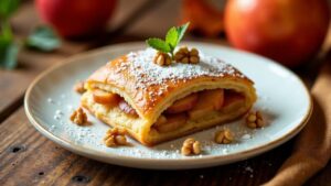 Apfelstrudel mit Spekulatius