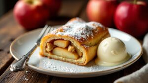 Apfelstrudel mit Walnüssen