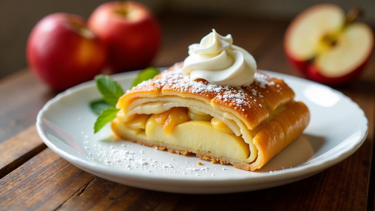 Apfelstrudel mit Ziegenkäse