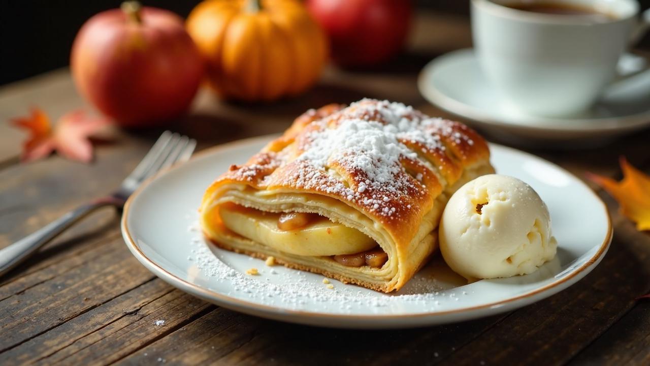 Apfelstrudel mit Zimtfüllung