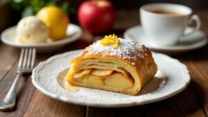 Apfelstrudel mit Zitronenzeste