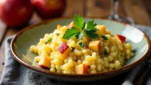 Apfelwein-Risotto