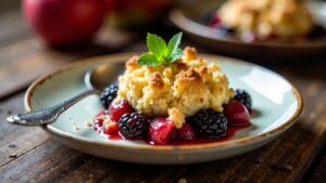 Apple and Blackberry Crumble