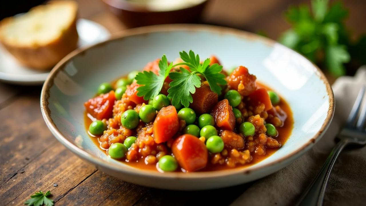 Arakas Laderos: Erbsen in Tomatensoße