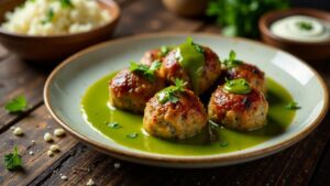 Armenian Meatballs with Herb Sauce