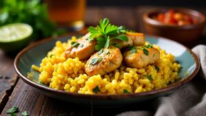 Arroz con Pollo: Peruanisches Hähnchenreisgericht