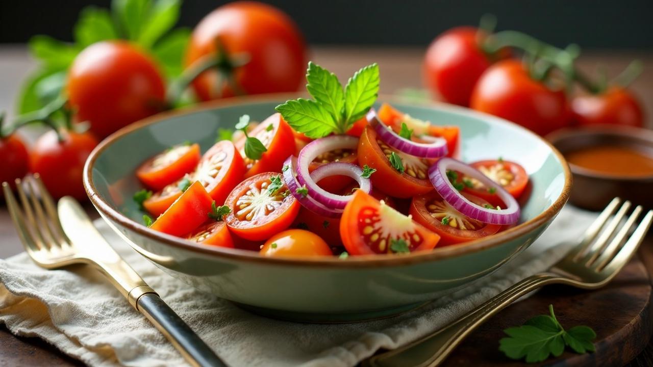 Aserbaidschanischer Tomatensalat