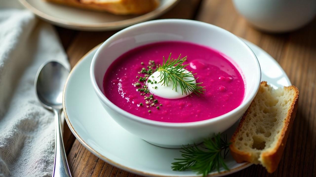 Aukstā zupa (Kalte Rote-Bete-Suppe)