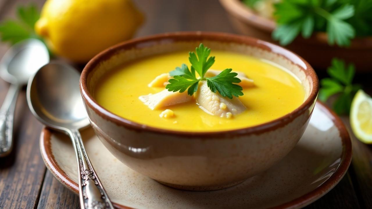 Avgolemono - Zitronenhühnchensuppe