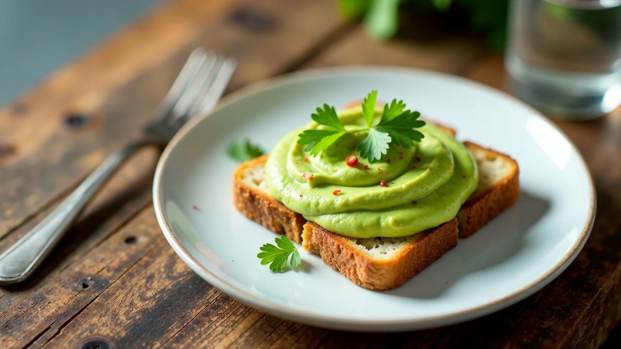 Avocado-Schäumchen auf Toast