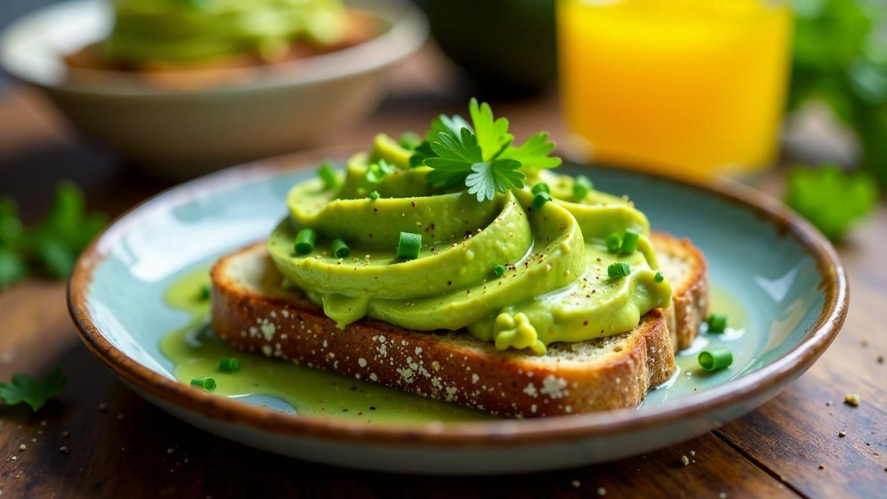 Avocado-Toast mit Grüner Soße