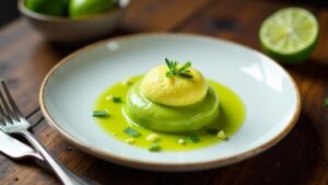 Avocado Emulsion mit Limetten-Schaum