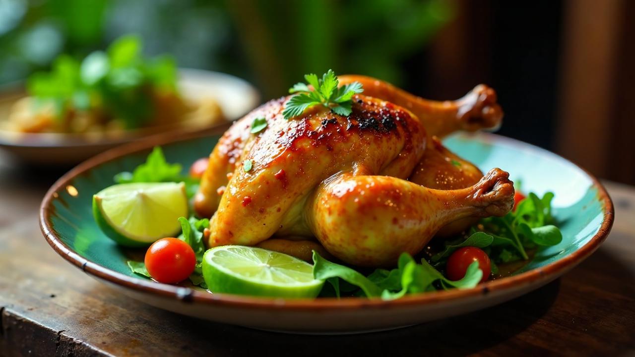 Ayam Betutu: Langsam gegarten balinesisches Hähnchen