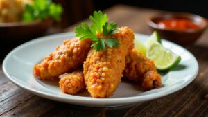 Ayam Goreng: Frittierte knusprige Hähnchenstücke