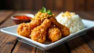 Ayam Goreng Kremes – Fried chicken with crunchy crumbs